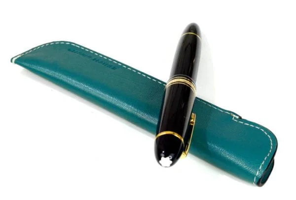 Genuine leather turkey green pen sleeve - 1 super jumbo pen - Image 2