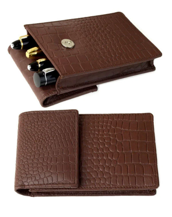 Pure leather pen pouch