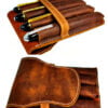 rustic leather pen pouch